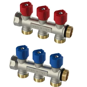 Distribuitor modular Easy Lock 1"x EK 4 cai albastru IVAR 507322NB